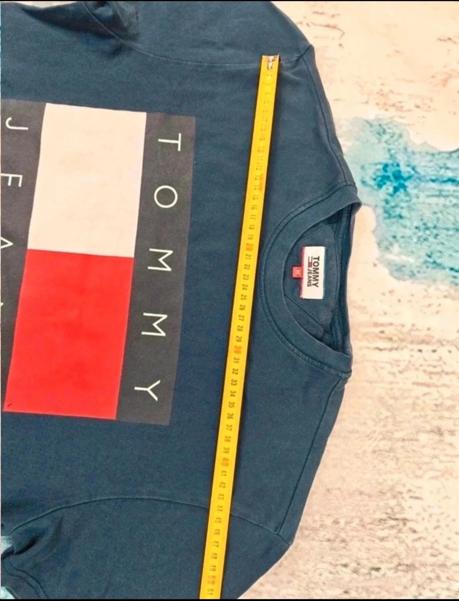 Tommy Hilfiger Tommy Jeans Logo T-Shirt Flag Graphic Streetwear Retro Vintage y2k old moneyNavy Blue – photo 11